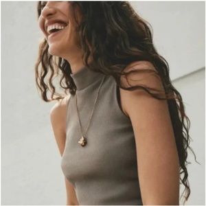 Everlane The Ribbed Mockneck Cropped Tank